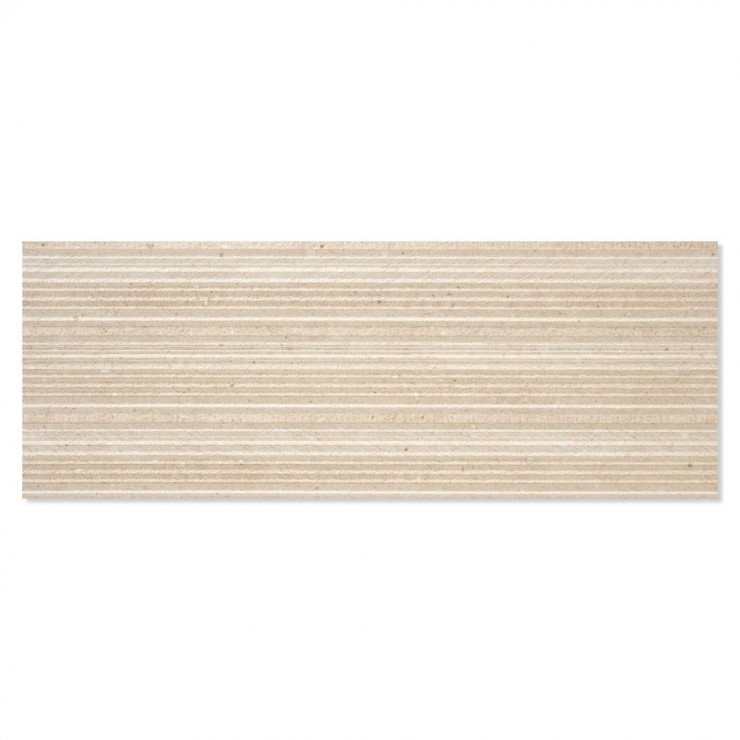 Vægflise Glamstone Beige Mat-Relief 33x90 cm-1